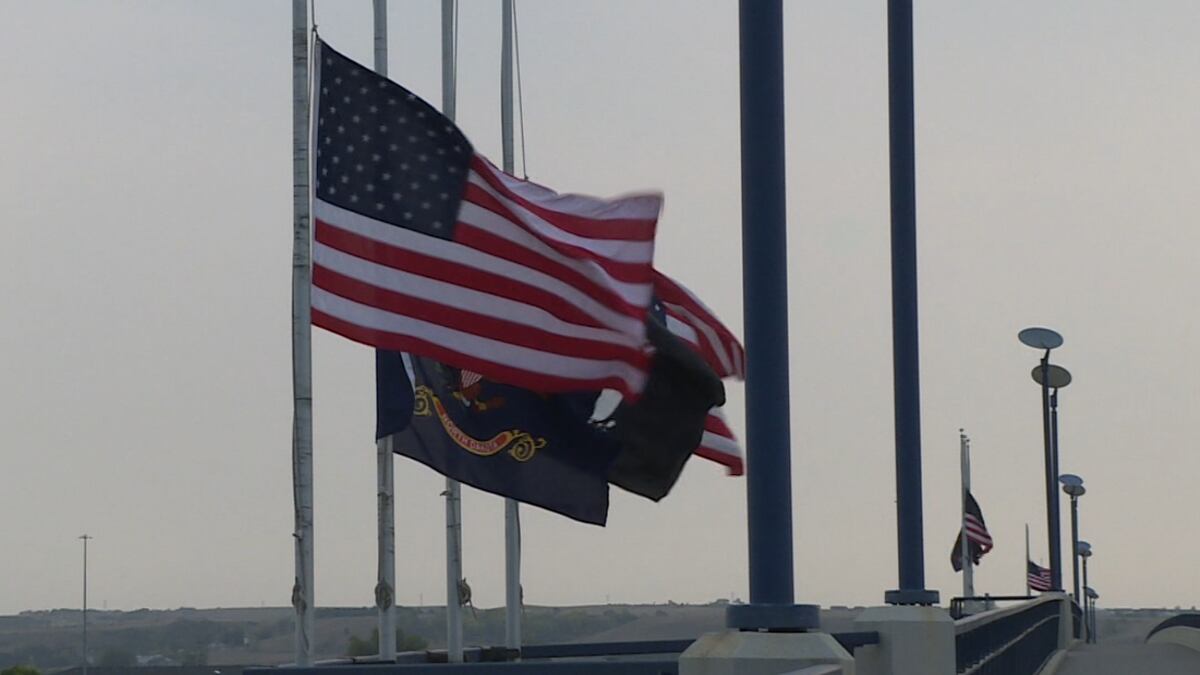 Flags at half staff