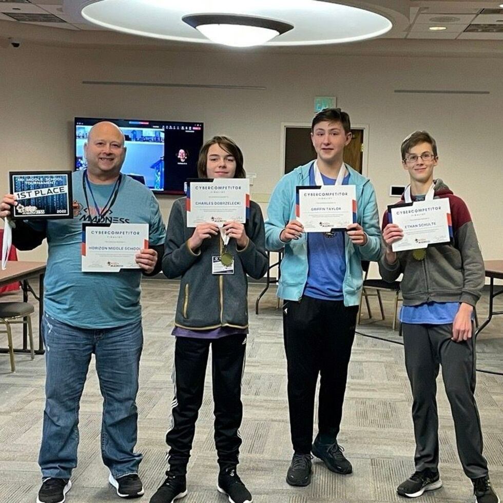 Horizon Middle School's "Phish Kids" win Cyber Madness
