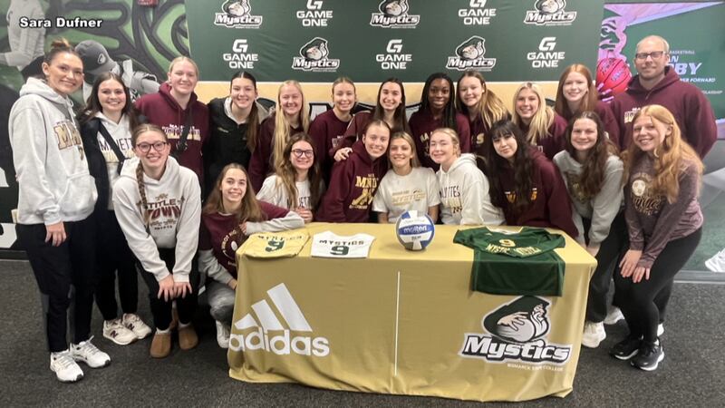 Minot High senior Zoe Zarr signed her letter of intent to play college volleyball at Bismarck...