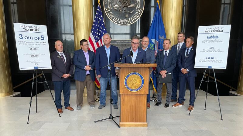 Burgum, ND legislators introduce major income tax reform Wednesday