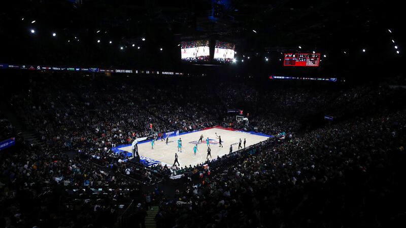 General view of the NBA basketball game between Milwaukee Bucks and Charlotte Hornets, in...