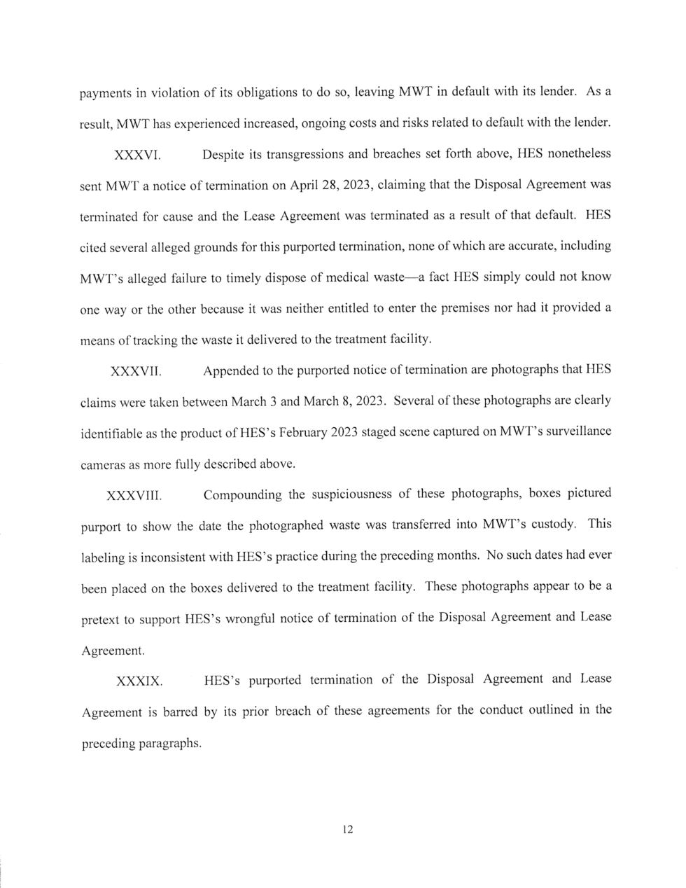 Page 12 – Lawsuit filed in Cass County against Sanford Health