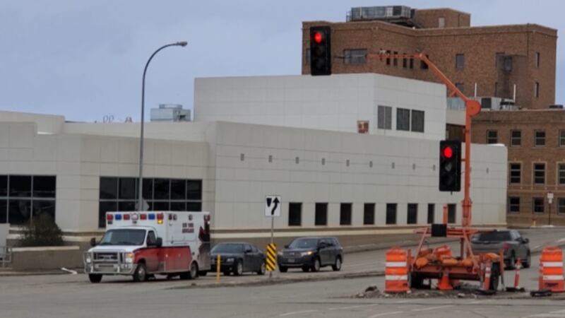 Crews put up a temporary light on the east end of the intersection.