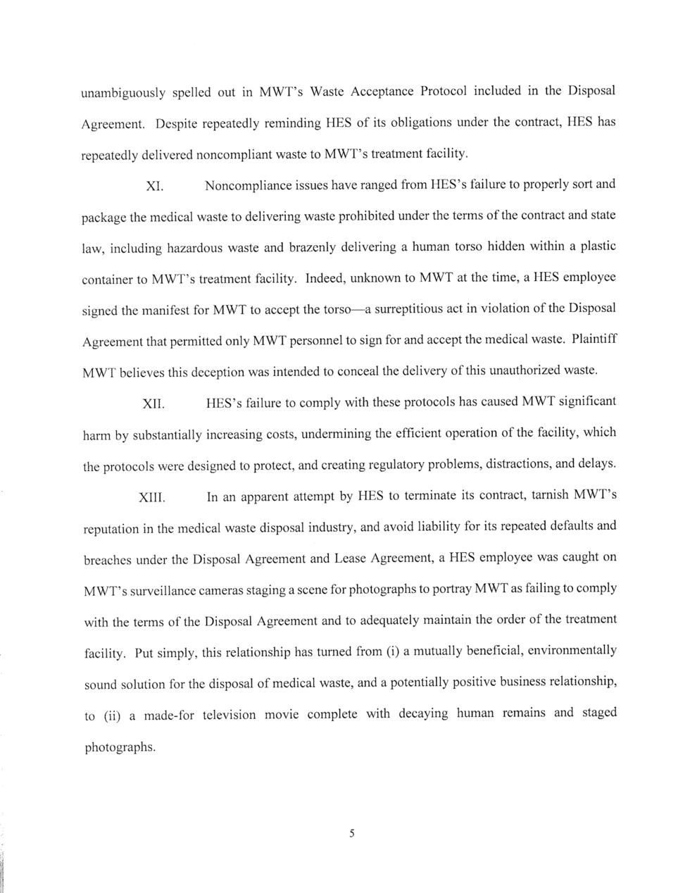 Page 5 – Lawsuit filed in Cass County against Sanford Health