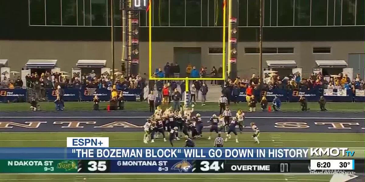 The ‘Bozeman Block’ will go down in Bison history; sets up rematch with South Dakota