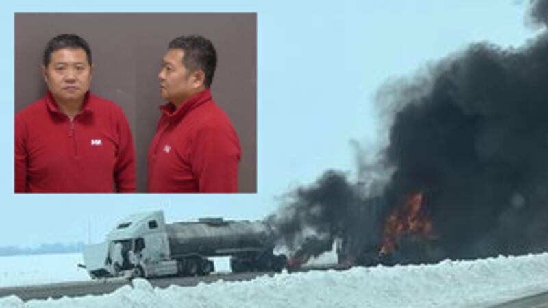 Yuhai Zhu charged with negligent homicide in deadly crash on I-94 near Mapleton, ND.