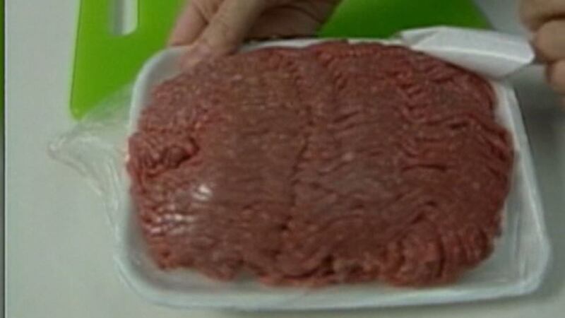 The raw beef products are marked with the establishment number “EST....